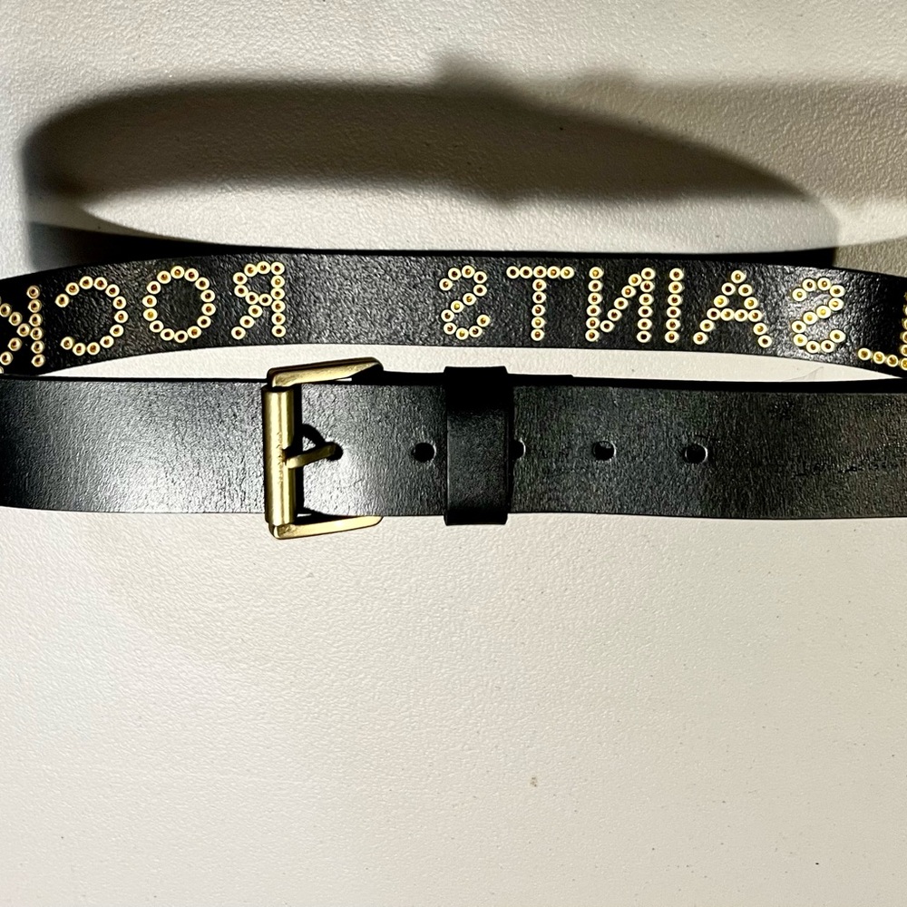 All Saints Black Leather Belt